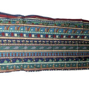 Bible Stories Blue COTTON FABRIC by Fabric Traditions #5419 1 yd x 44" VTG 1995